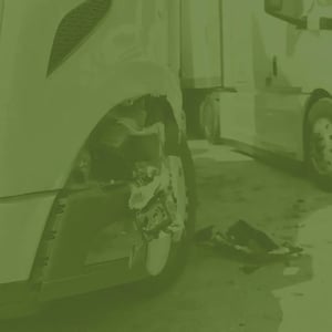 commercial truck undergoing repairs