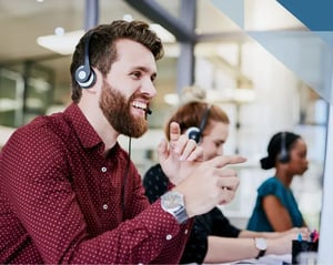 claims specialist answers a customer call
